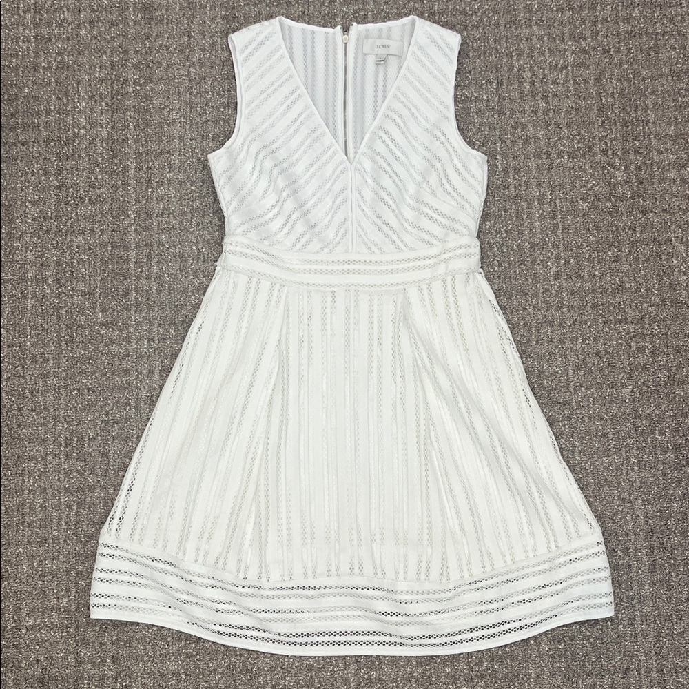 J. Crew White Textured Mini Dress